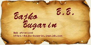 Bajko Bugarin vizit kartica